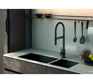 Grifo de cocina monomando 3 vias para equipos de tratamiento de agua